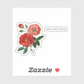 可愛いはっきりしたヴィンテージフローラ発生とシャイン引用文 シール (シート)