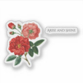 可愛いはっきりしたヴィンテージフローラ発生とシャイン引用文 シール (正面)