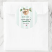 可愛いぶら下がったスロッのまわりにスの水彩蝋燭/石鹸 ラウンドシール (バッグ)