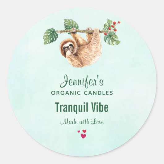 可愛いぶら下がったスロッのまわりにスの水彩蝋燭/石鹸 ラウンドシール (正面)