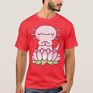 可愛いめい想アソロトルの蓮の花 Tシャツ