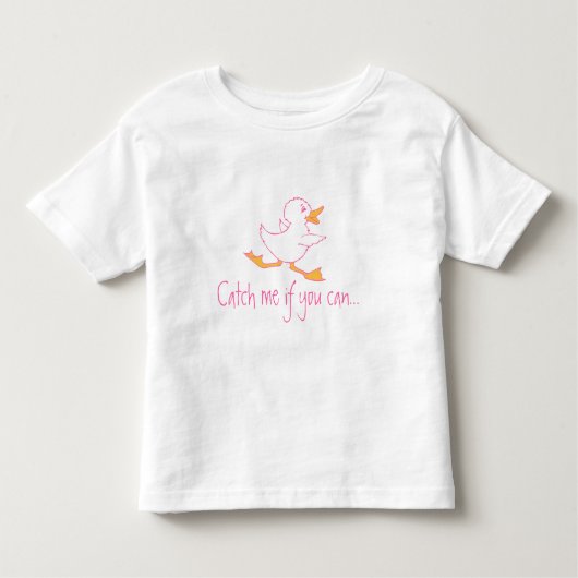 可愛いもしアヒルの子供スローガンTをキャッチ トドラーTシャツ (正面)