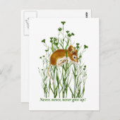 可愛いやる気を起こさせる引用文が与えない ポストカード (正面/裏面)