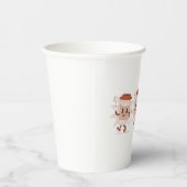 可愛いよくはしゃぐコーヒー漫画 紙コップ (右)