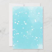 可愛いよくはしゃぐ冬の森の動物の赤ちゃんシャワー 招待状 (裏面)