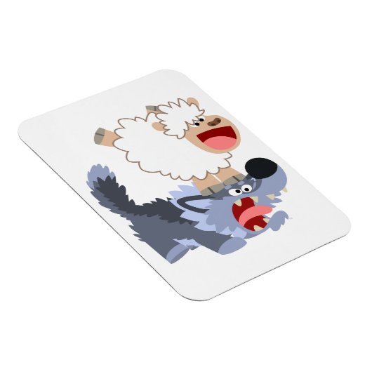 可愛いよくはしゃぐ漫画の羊&ウルフフレキシブルマグネット マグネット (右側)