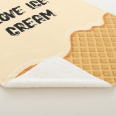 可愛いアイスおもしろいクリーム シェルパブランケット (3/4)