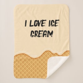 可愛いアイスおもしろいクリーム シェルパブランケット