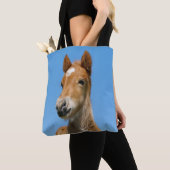 可愛いアイスランド馬の足ポニー頭の前写真 –  トートバッグ (クローズアップ)