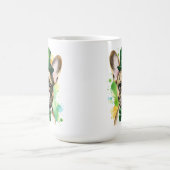 可愛いアイリッシュフランスの服のブルドッグ コーヒーマグカップ (中央)