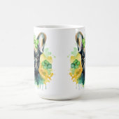 可愛いアイリッシュフランスの服のブルドッグ コーヒーマグカップ (中央)