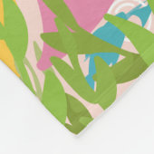 可愛いアカエイベビーと海シーン。 フリースブランケット (角)