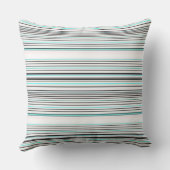 可愛いアクアグレイストライプ クッション (裏面)