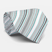 可愛いアクアグレイストライプ ネクタイ (ロール)