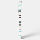 可愛いアクアグレイストライプ SAMSUNG GALAXYケース (裏面横)