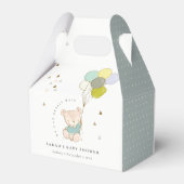 可愛いアクアビーリーウェイベアーベアーバルーンベイビーシャワー フェイバーボックス (裏面サイド)