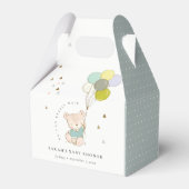 可愛いアクアビーリーウェイベアーベアーバルーンベイビーシャワー フェイバーボックス (正面サイド)