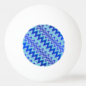 可愛いアクアブルーのジグストライプグウォレットケース 卓球ボール (裏面)