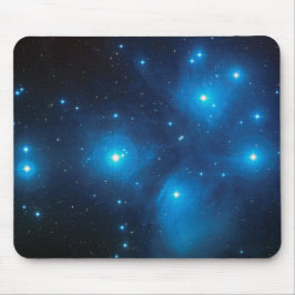 可愛いアクアブルーのプレアデス星団の星座 マウスパッド