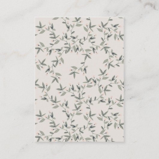 可愛いアクアブルーフローラティーポット結婚カップのウェブサイト エンクロージャーカード (裏面)