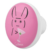 可愛いアスキーバニー保持マーティーニThunder_Cove セラミックノブ (右)