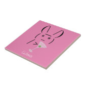 可愛いアスキーバニー保持マーティーニThunder_Cove タイル (側面)