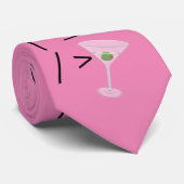 可愛いアスキーバニー保持マーティーニThunder_Cove ネクタイ (ロール)