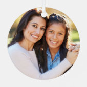 可愛いアップルパターン先生鑑賞写真 メタルオーナメント (裏面)