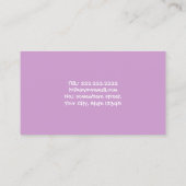 可愛いアップルラベンダードット先生名刺 名刺 (裏面)