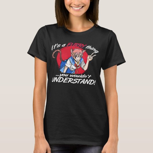 可愛いアニマルコスプレを飾る毛皮のファンダム Tシャツ (正面)