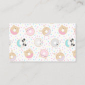 可愛いアニマルドーナツおむつラッフルチケット エンクロージャーカード (裏面)