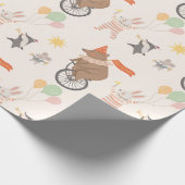 可愛いアニマルバンド誕生日 ラッピングペーパー (角)