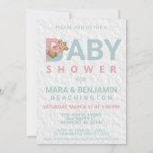 *~*可愛いアニマルレター赤ちゃんシャワー招待状 招待状 (裏面)