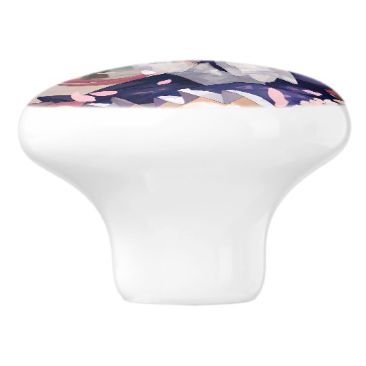 可愛いアニメの女の子(さくらんぼの下) セラミックノブ (側面)