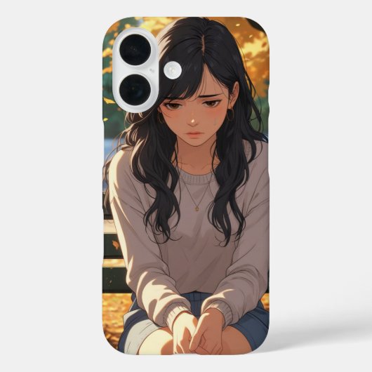 可愛いアニメガールiPhone 16ケース – スタイリッシュ Protectiv Case-Mate iPhoneケース (裏面)