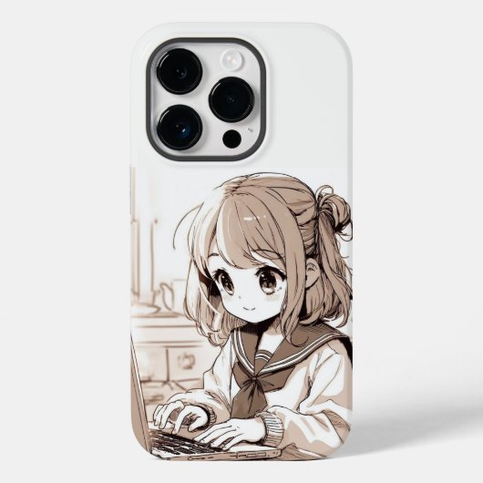 可愛いアニメガールiPhone / iPadケース Case-Mate iPhoneケース (裏面)