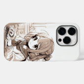 可愛いアニメガールiPhone / iPadケース Case-Mate iPhoneケース (裏面 (横))