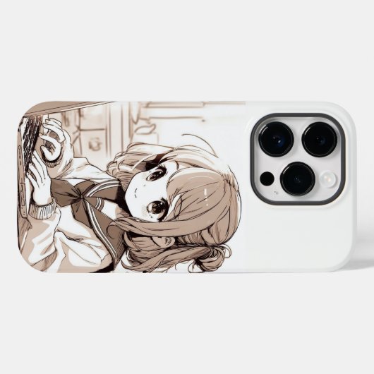 可愛いアニメガールiPhone / iPadケース Case-Mate iPhoneケース (裏面 (横))