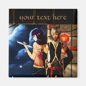 可愛いアニメファンタジー男の子よだれマグネット マグネット (正面)