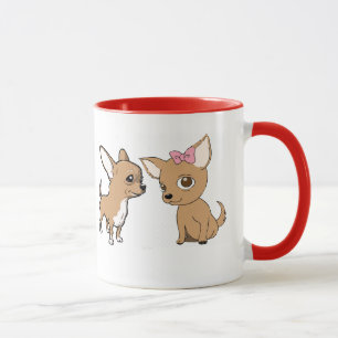 可愛いアニメーションChihuahuas背景 マグカップ