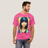 可愛いアニメ日本の Tシャツ (正面フル)