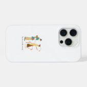 可愛いアニメ風の伝統的なカップルは価値がある iPhoneケース (裏面横)