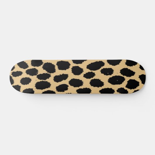 可愛いアフリカの野生動物チーテアニマルプリントパターン スケートボード (横)