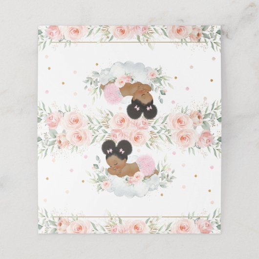 可愛いアフリカアフロープフピンクフローラシャワー誕生日 プレイスカード (外部開封)