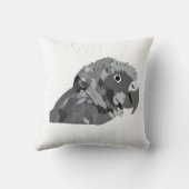 可愛いアフリカグレイのオウム クッション (裏面)