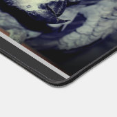 可愛いアフリカグレイパーソナライズされたオウム デスクマット (コーナー)