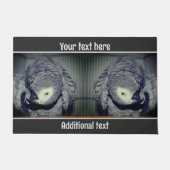 可愛いアフリカグレイパーソナライズされたオウム ドアマット (正面)