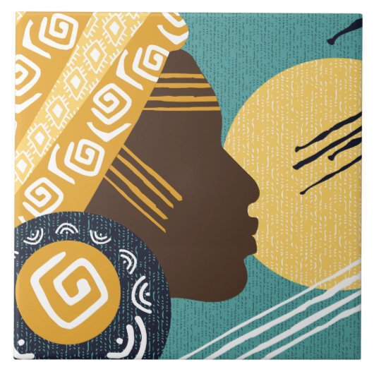 可愛いアフリカスタイル タイル (正面)