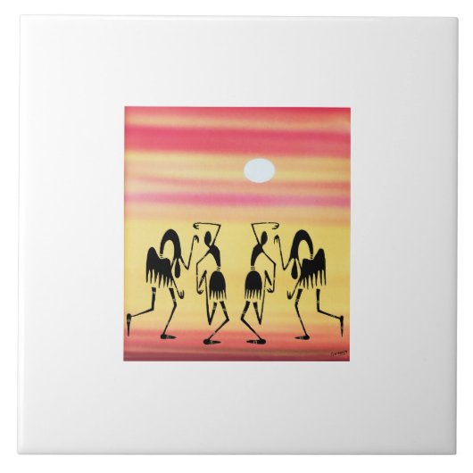 可愛いアフリカブレイクダンス タイル (正面)