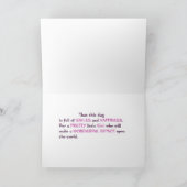 可愛いアフリカンアメリカン・ガール誕生日 カード (内部)